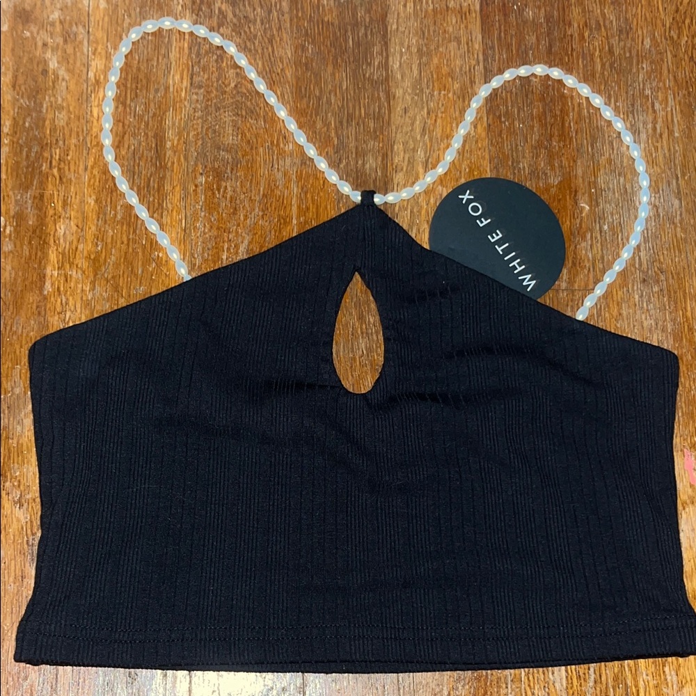 White Fox Boutique Black Crop Top